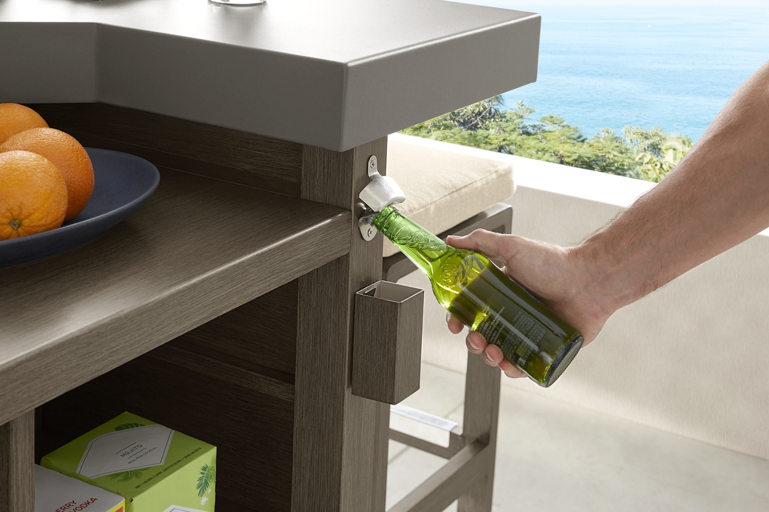 Cruz Brown 5 Pc Outdoor Bar Set - Thumbnail - Image 9