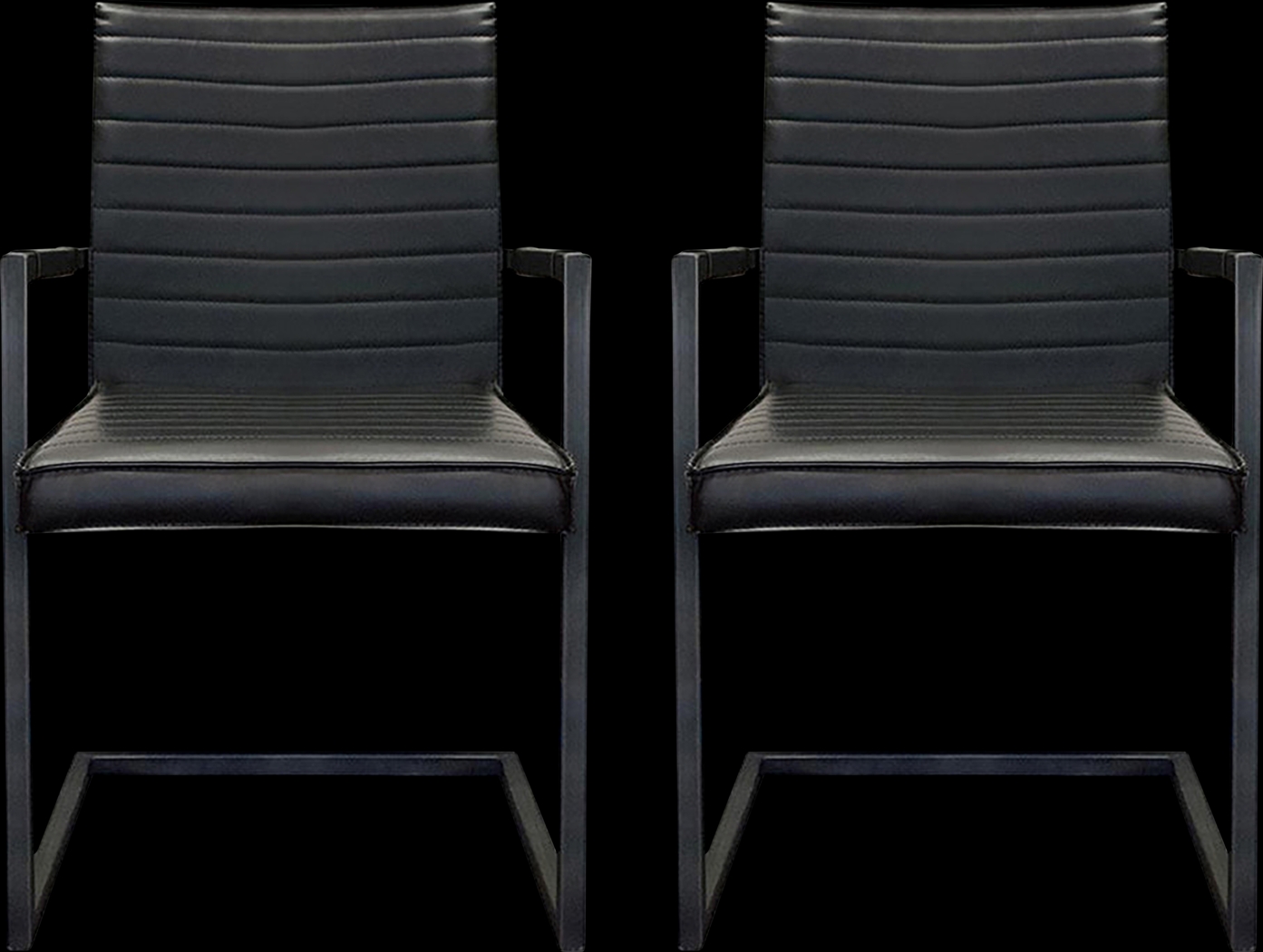 Crysda Black Dining Chair, Set of 2 - Thumbnail - Image 1