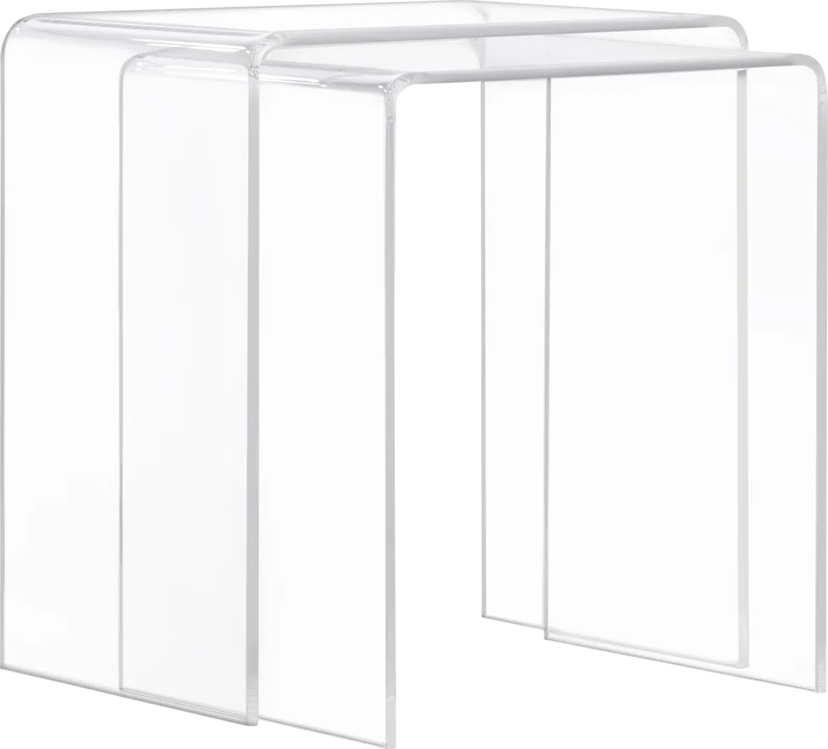 Crystalview Clear Nesting Table, Set of 2 - Thumbnail - Image 1