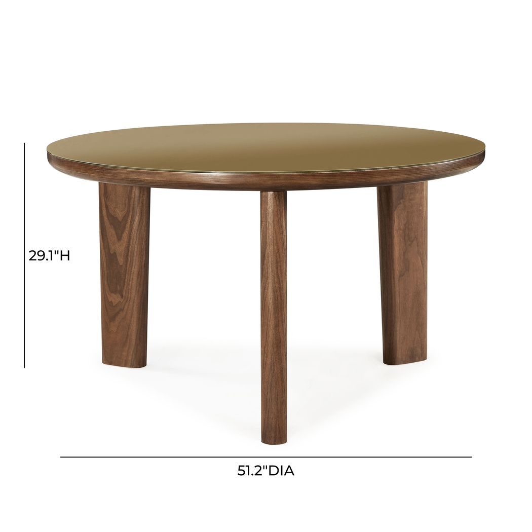 Crystalware Brown Round Dining Table - Thumbnail - Image 6