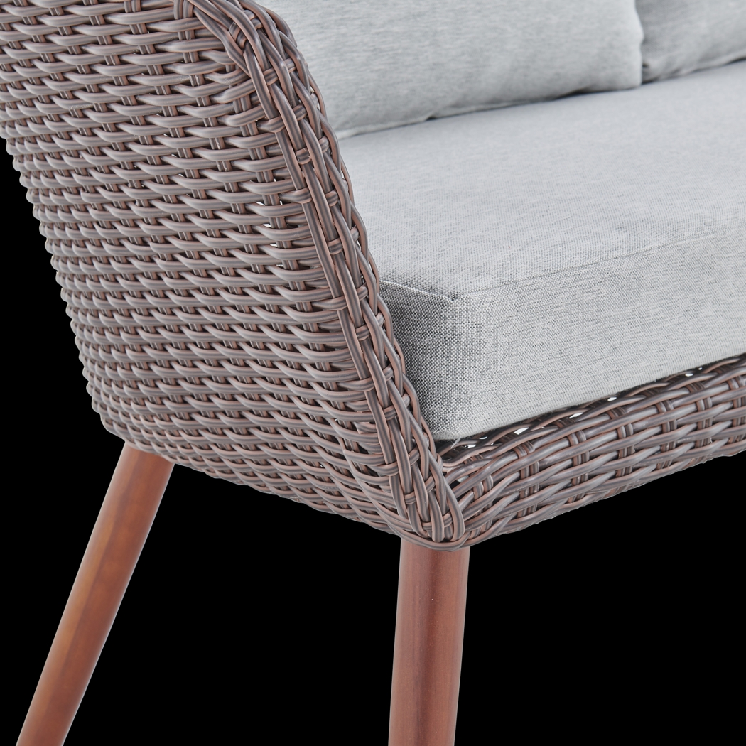 Cub Creek Light Gray Outdoor Settee - Thumbnail - Image 4