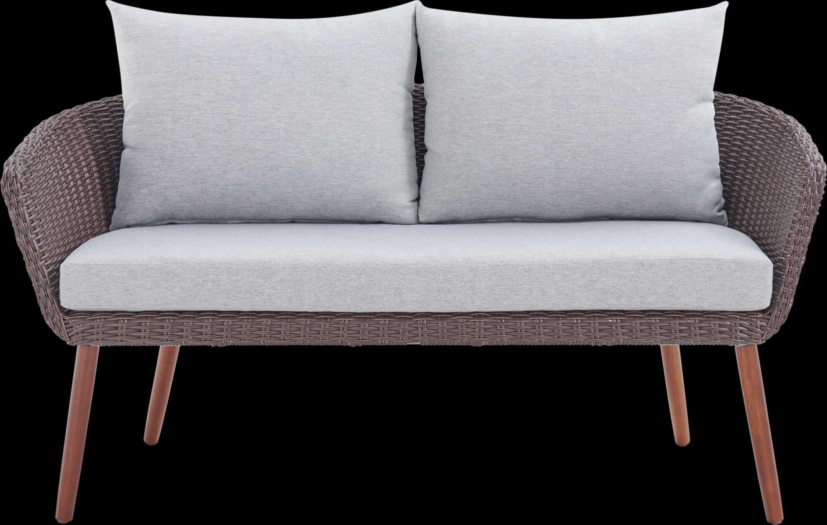 Cub Creek Light Gray Outdoor Settee - Thumbnail - Image 1