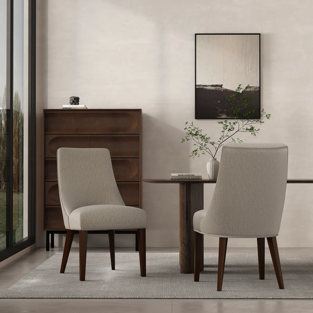 Cubecast Taupe Dining Chair, Set of 2 - Thumbnail - Image 2