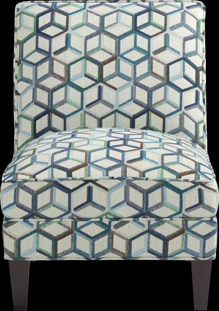 Cubism Emerald Armless Accent Chair - Thumbnail - Image 2