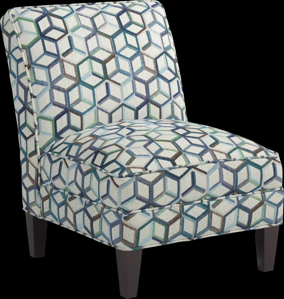 Cubism Emerald Armless Accent Chair - Thumbnail - Image 1
