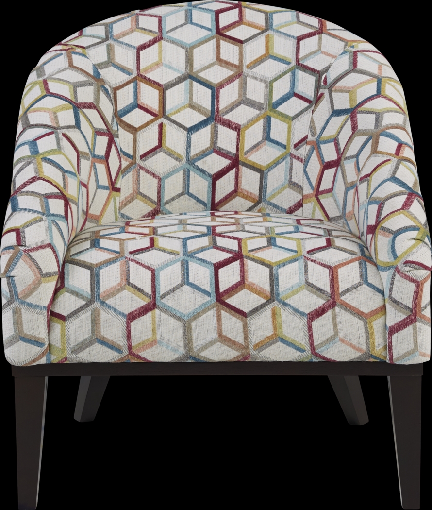 Cubism Fuchsia Accent Chair - Thumbnail - Image 2
