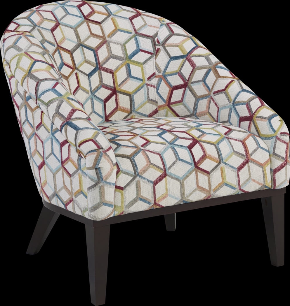 Cubism Fuchsia Accent Chair - Thumbnail - Image 1