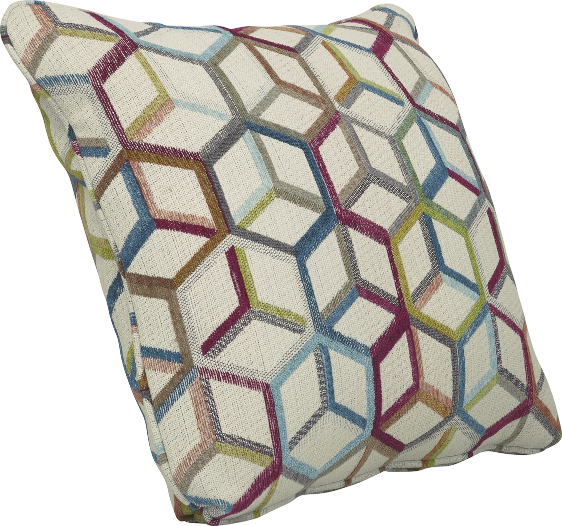 Cubism Fuchsia Accent Pillow (Set of 2) - Thumbnail - Image 2