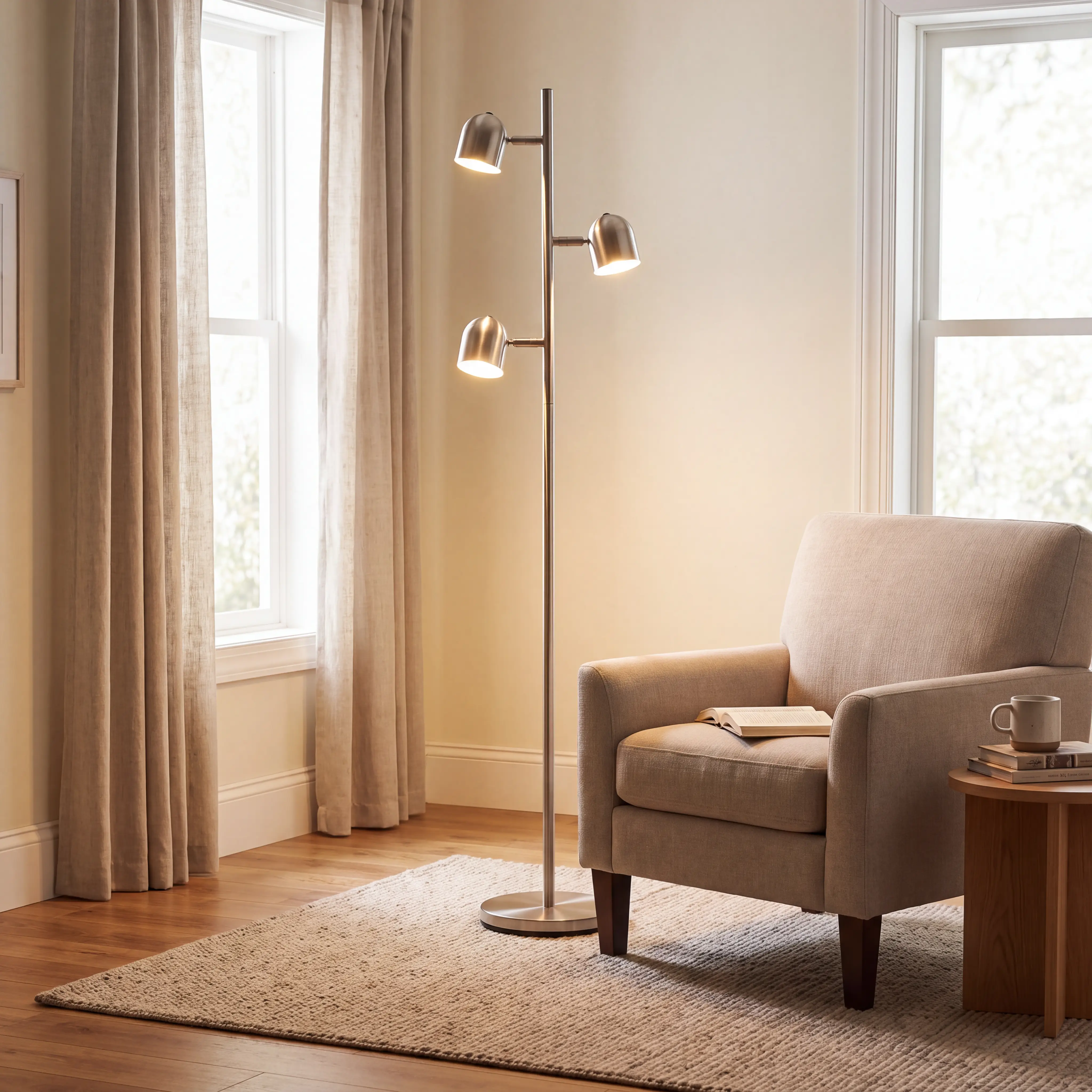 Cunningham Court Nickel Floor Lamp - Image 4