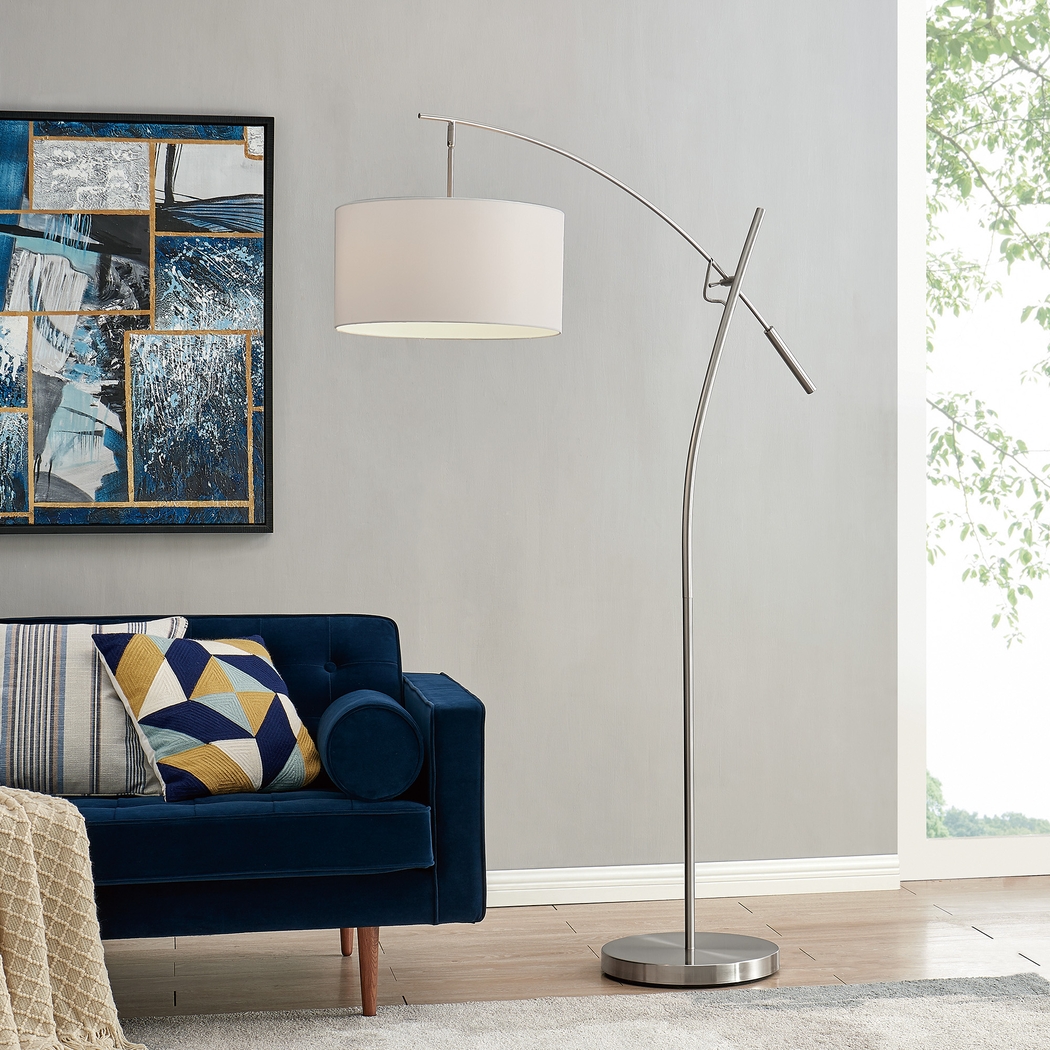 Curtner Court Nickel Floor Lamp - Thumbnail - Image 3