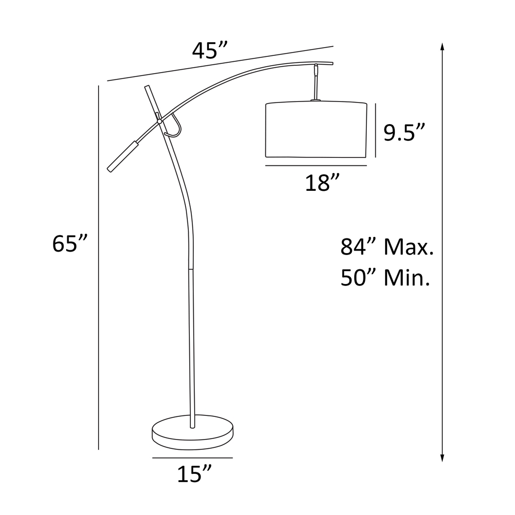 Curtner Court Nickel Floor Lamp - Thumbnail - Image 4