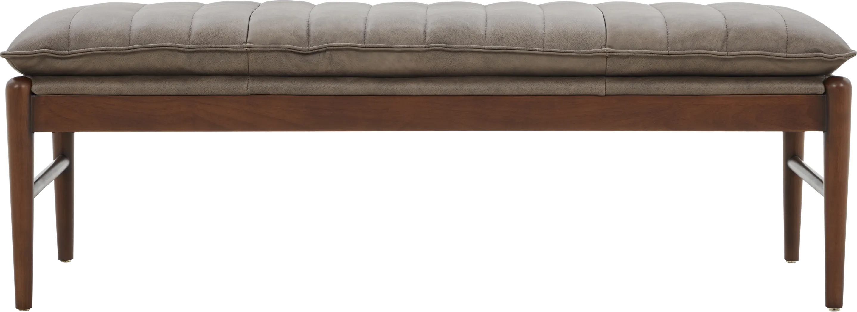 Cushman Black Leather Accent Bench - Thumbnail - Image 2