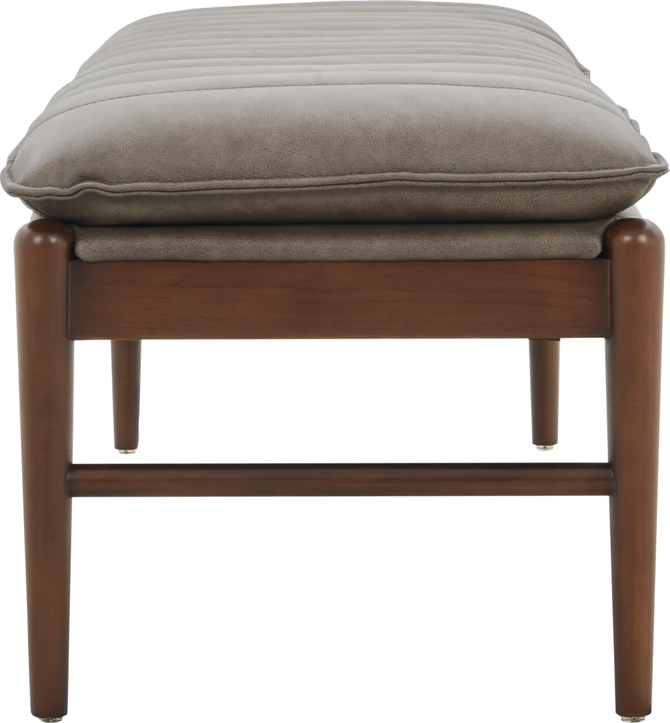 Cushman Black Leather Accent Bench - Thumbnail - Image 3