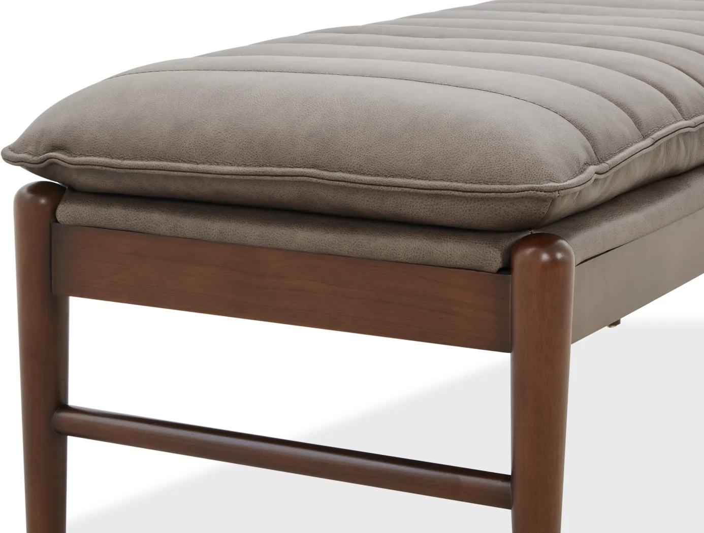 Cushman Black Leather Accent Bench - Thumbnail - Image 4