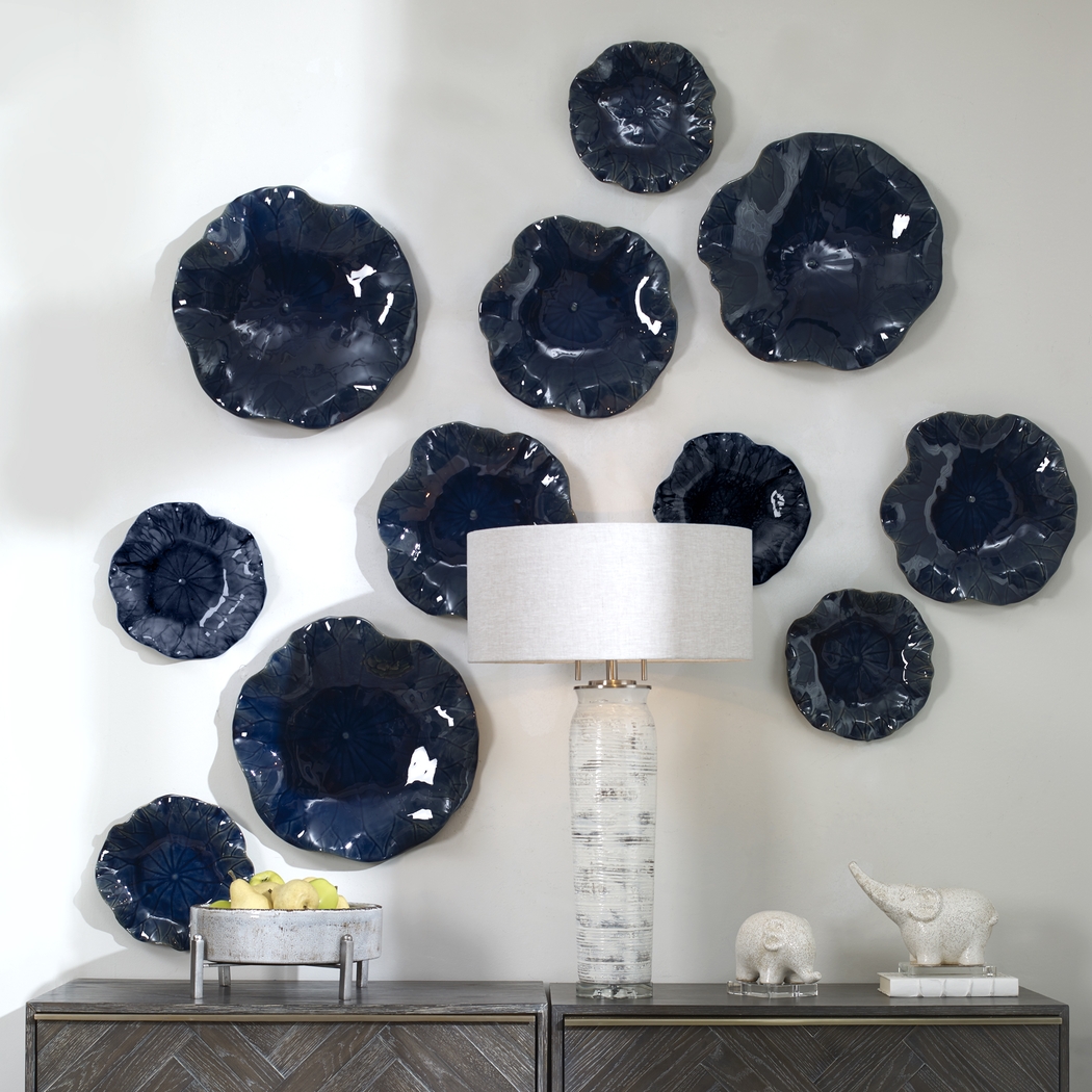 Cusic Blue Wall Decor, Set of 3 - Thumbnail - Image 6
