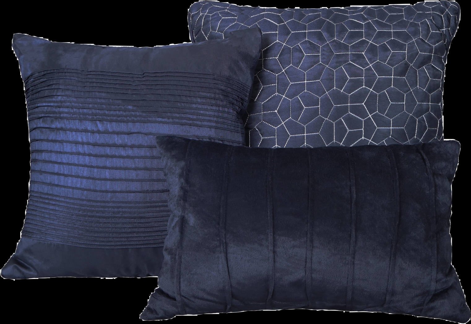 Cuthbert Navy 10 Pc Queen Comforter Set - Thumbnail - Image 5