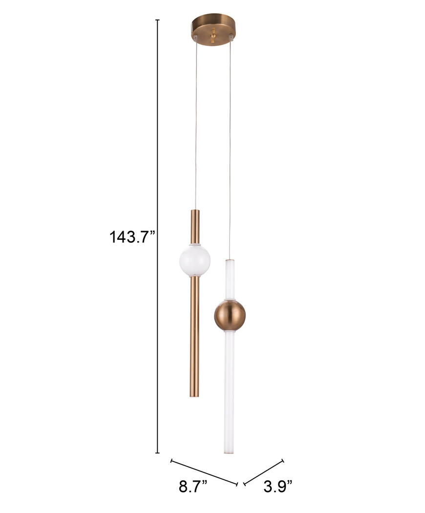Cylindra Cay Gold Chandelier - Thumbnail - Image 11