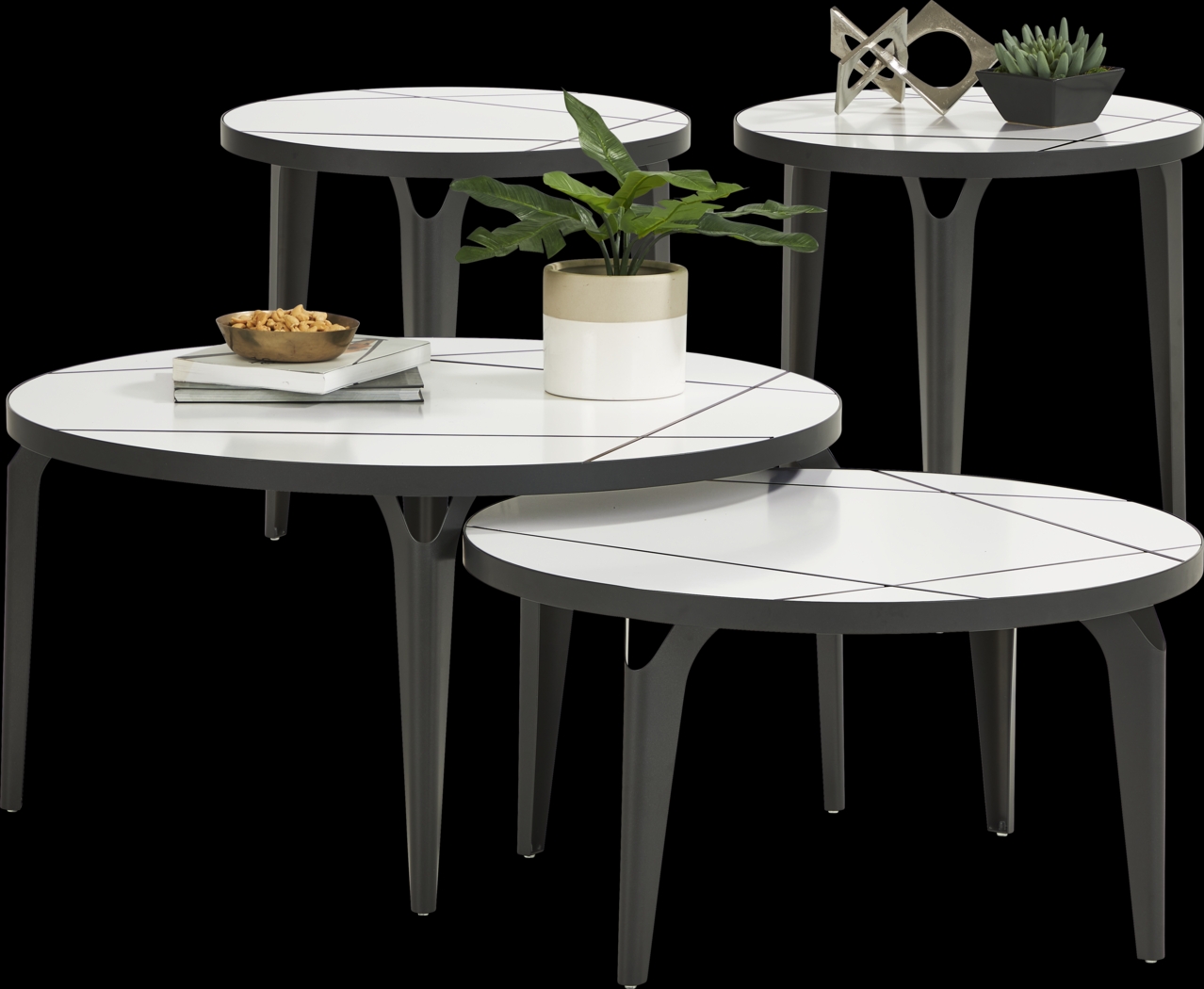 Cyntelli Gray 4 Pc Table Set - Thumbnail - Image 1