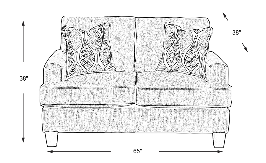 Dimension Image. Please refer to the Dimension Tab on this page for dimension details.