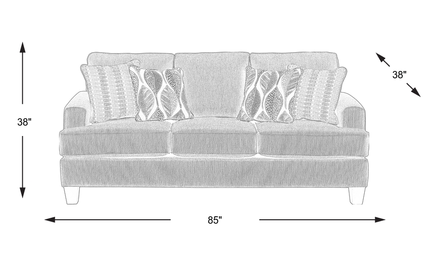 Dimension Image. Please refer to the Dimension Tab on this page for dimension details.