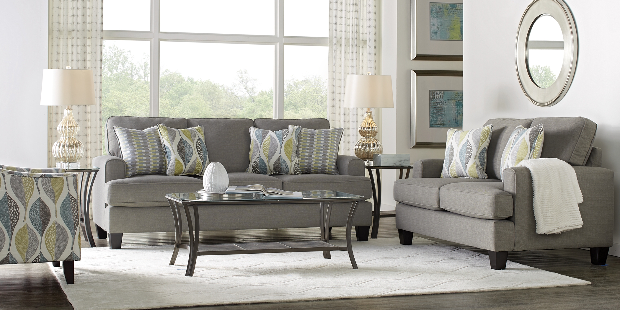 Cypress Gardens Gray 5 Pc Living Room - Thumbnail - Image 1