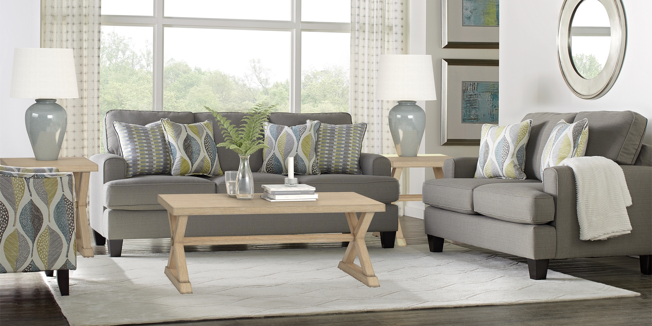 Cypress Gardens Gray 8 Pc Living Room - Thumbnail - Image 1