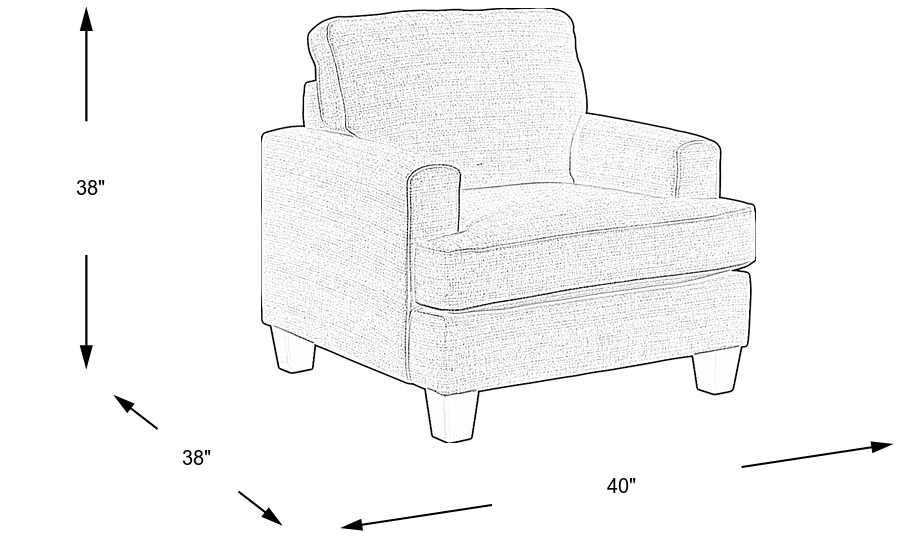 Dimension Image. Please refer to the Dimension Tab on this page for dimension details.