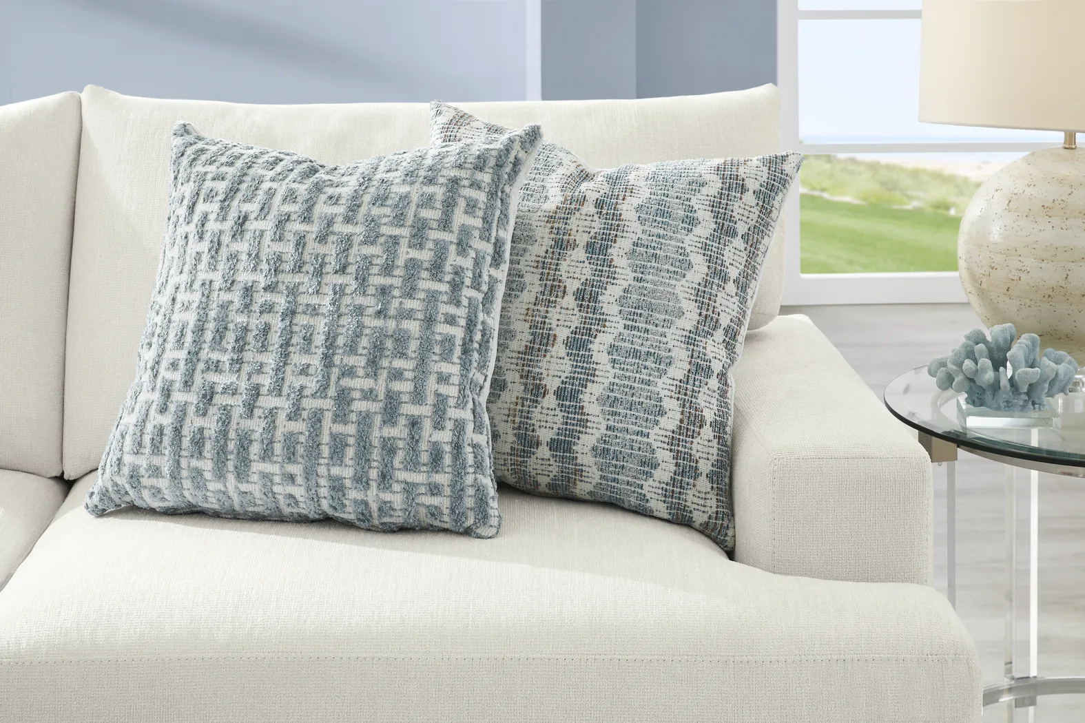 Cypress Street White 3 Pc Sectional Living Room - Thumbnail - Image 6