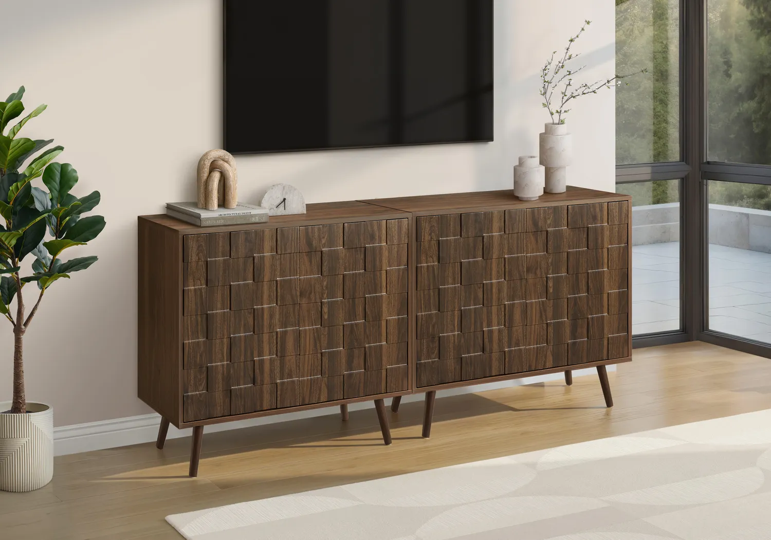Dacil Brown Accent Cabinet - Image 3