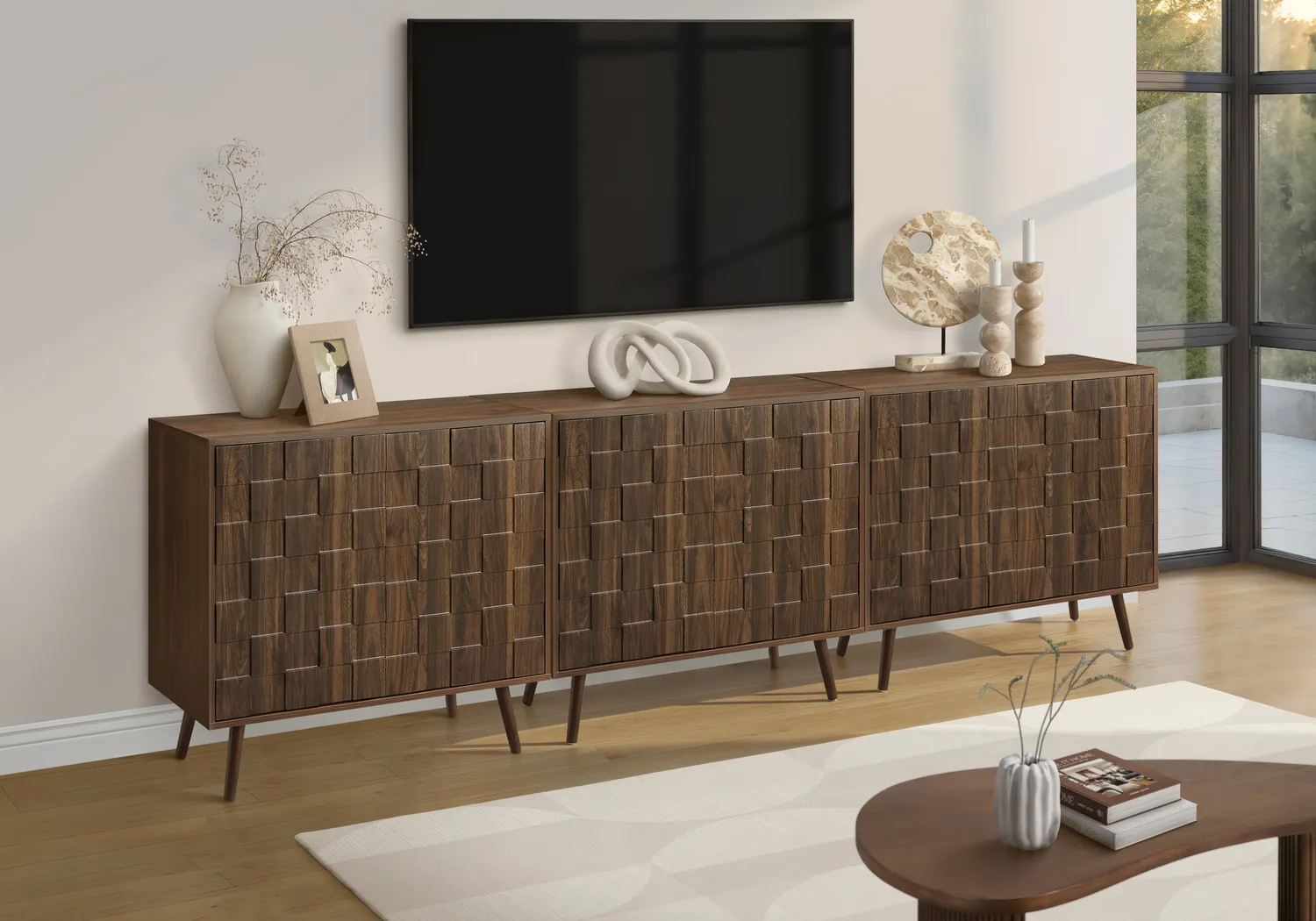 Dacil Brown Accent Cabinet - Image 4