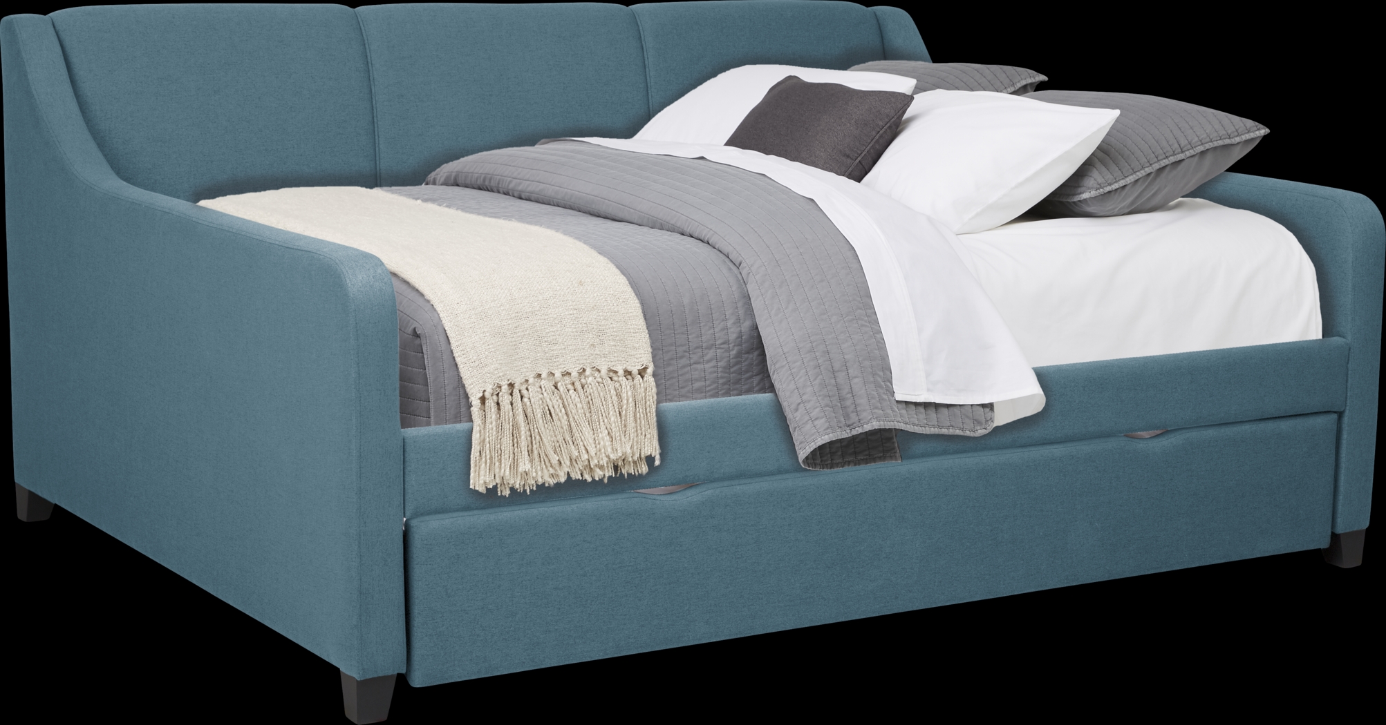 Daelan Blue Full Daybed with Twin Storage Trundle - Thumbnail - Image 1