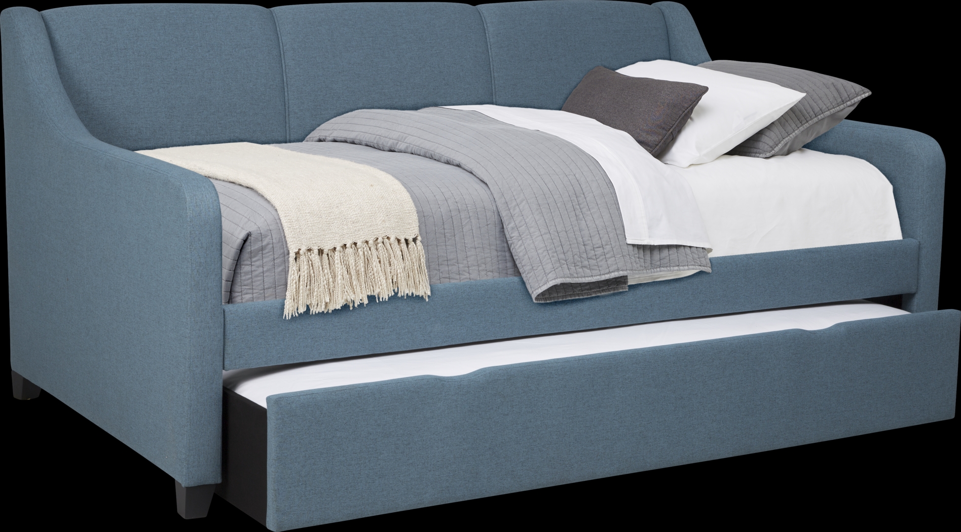 Daelan Blue Twin Daybed with Twin Storage Trundle - Thumbnail - Image 2