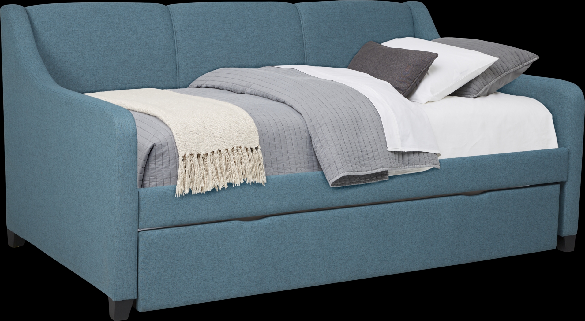 Daelan Blue Twin Daybed with Twin Storage Trundle - Thumbnail - Image 1