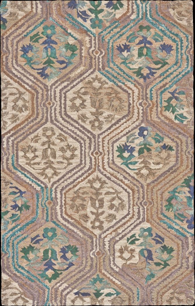 Dafina Green 5' x 8' Rug - Thumbnail - Image 1