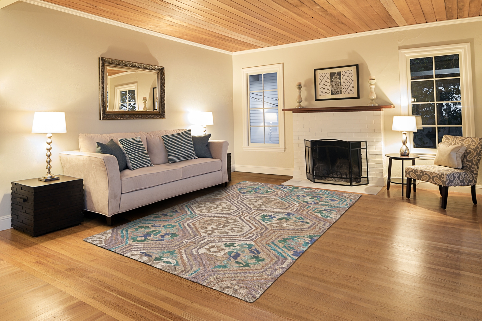 Dafina Green 7'9 x 9'9 Rug - Thumbnail - Image 2