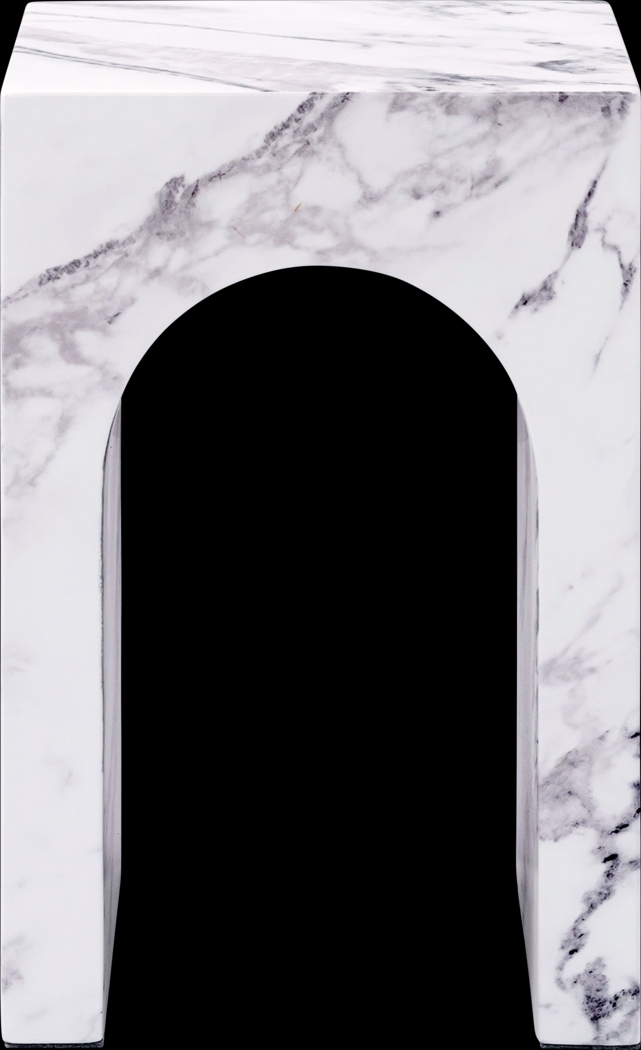 Dagama V White End Table - Thumbnail - Image 3