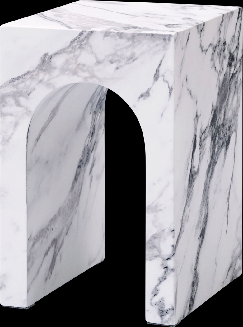 Dagama V White End Table - Thumbnail - Image 1