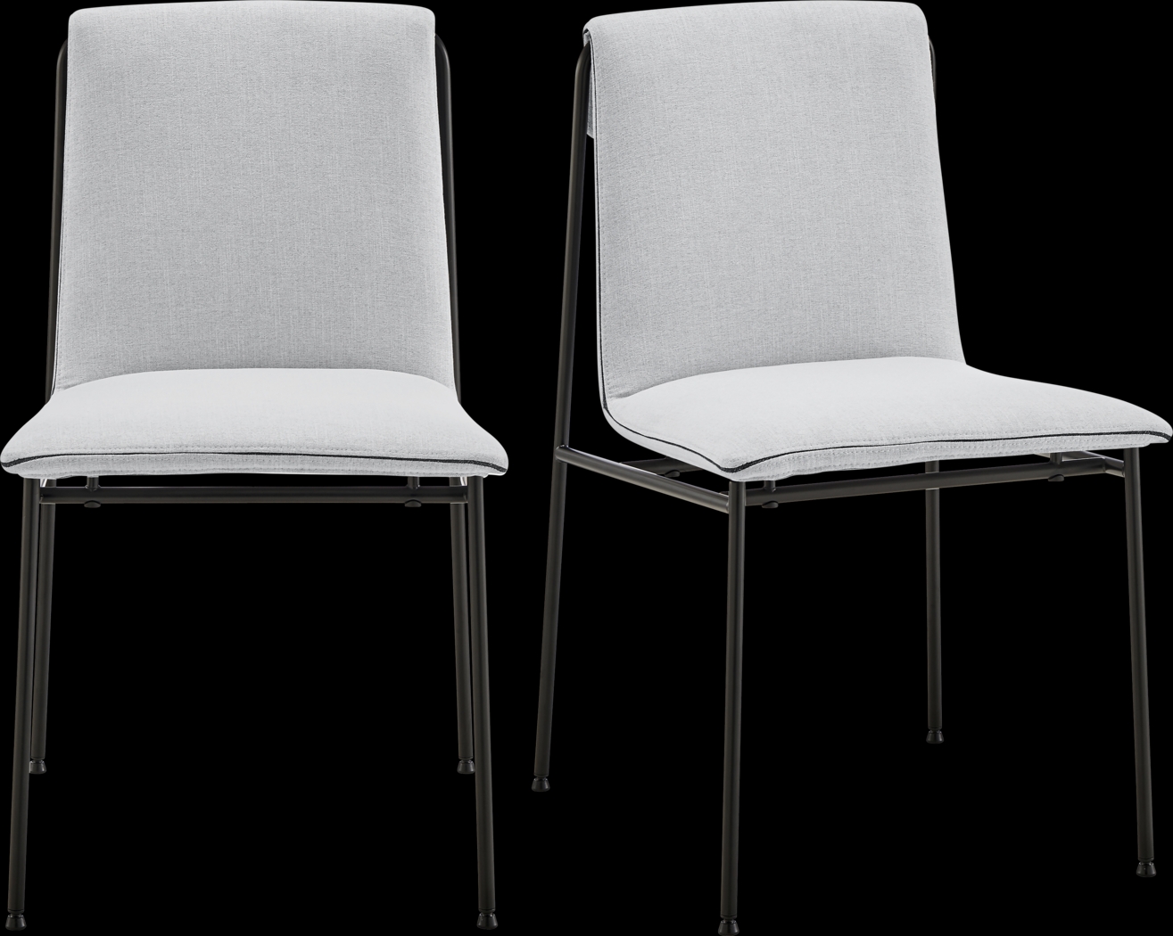 Dagnall Light Gray Dining Chair, Set of 2 - Thumbnail - Image 1