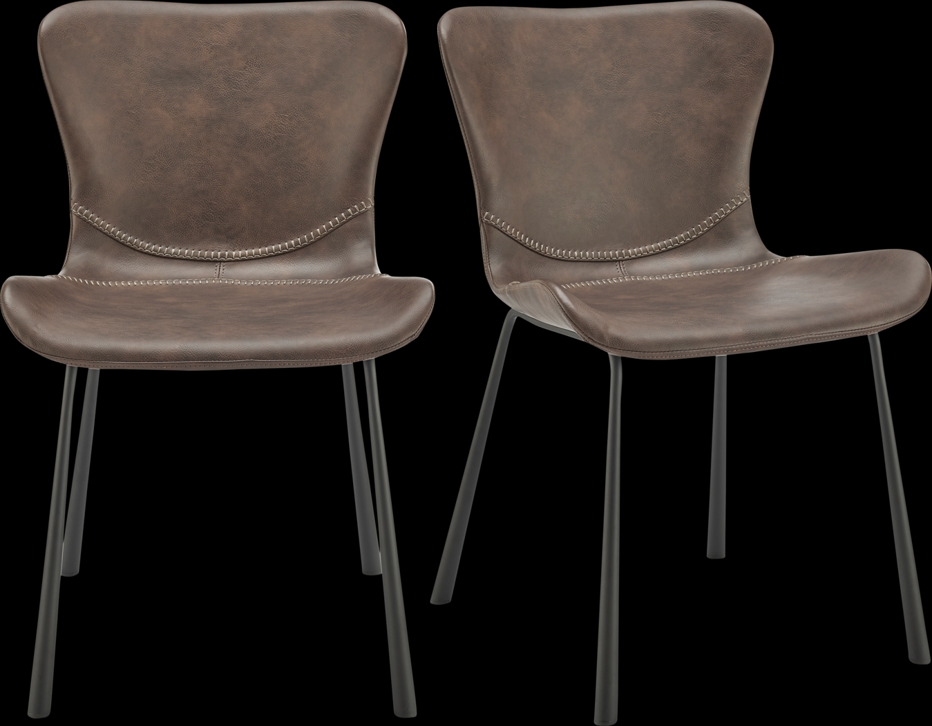 Daigle Brown Dining Chair, Set of 2 - Thumbnail - Image 1