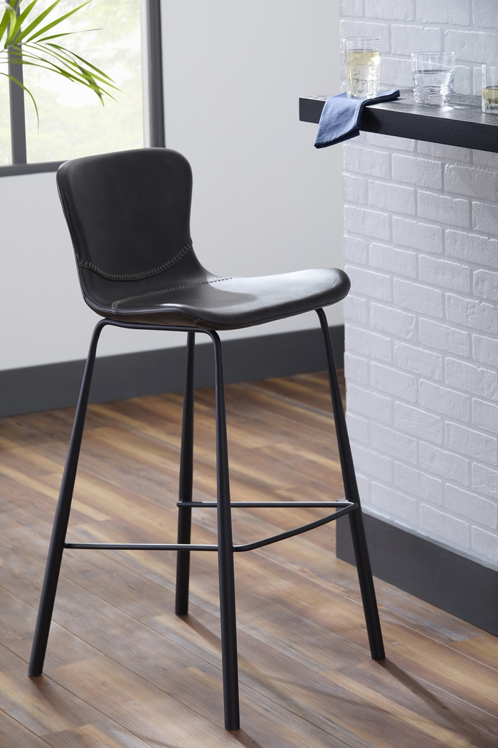Daigle Dark Gray Barstool, Set of 2 - Thumbnail - Image 4