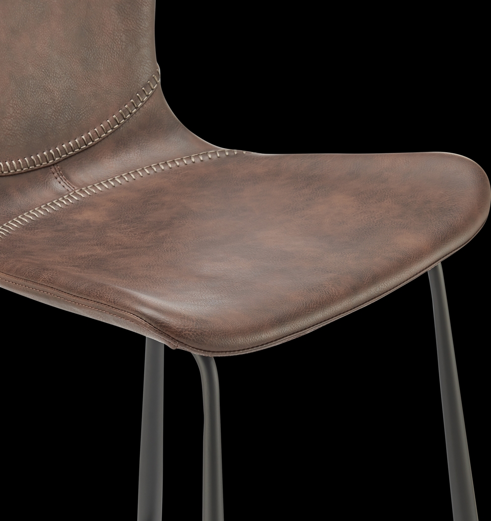 Daigle II Brown Barstool, Set of 2 - Thumbnail - Image 3