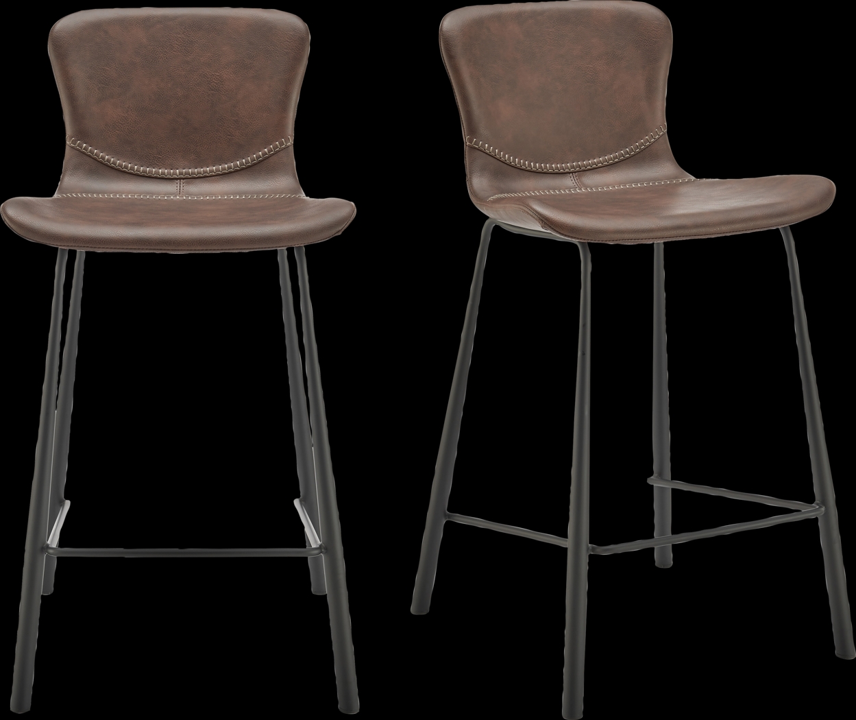 Daigle II Brown Counter Stool, Set of 2 - Thumbnail - Image 1
