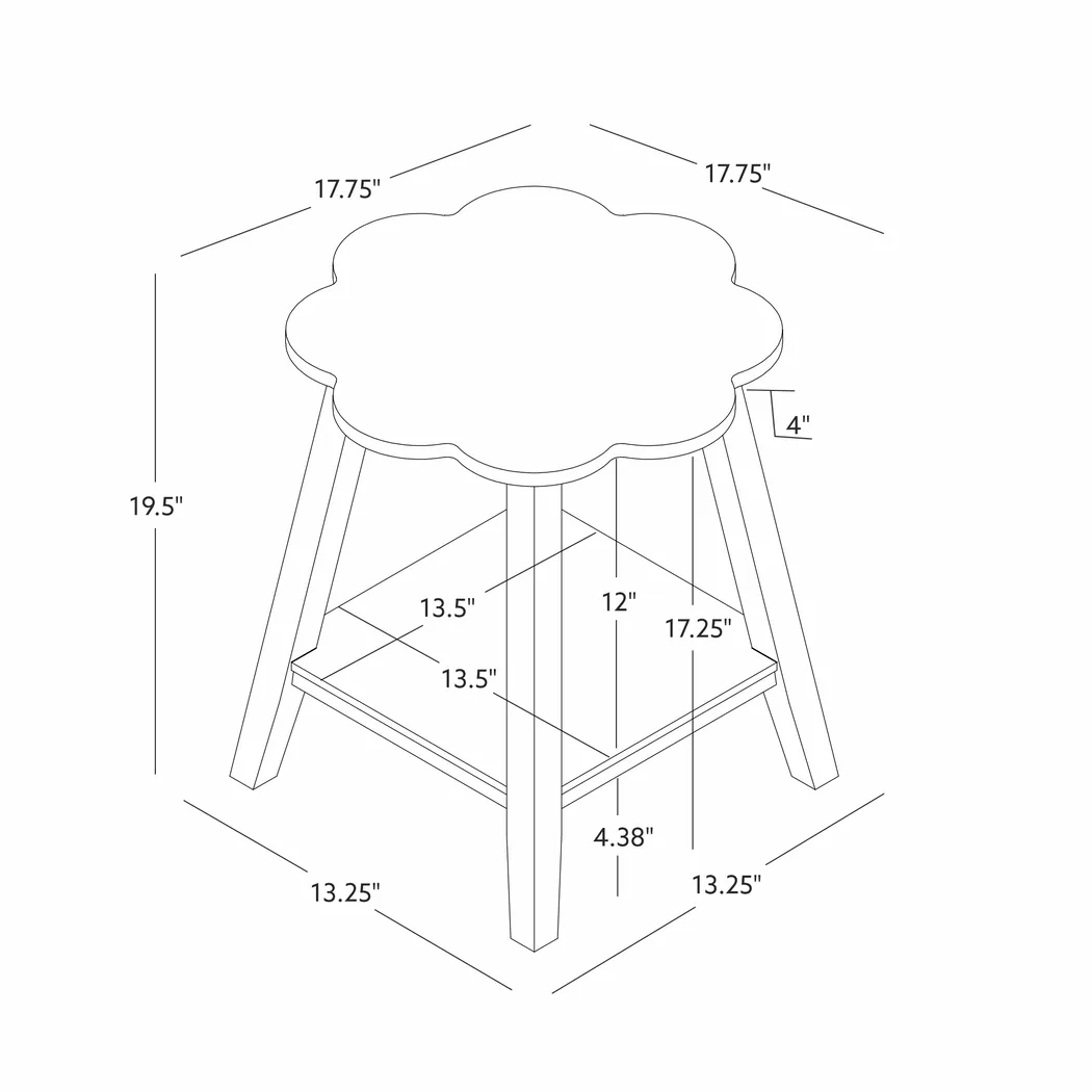 Daisy May White Accent Table - Thumbnail - Image 6