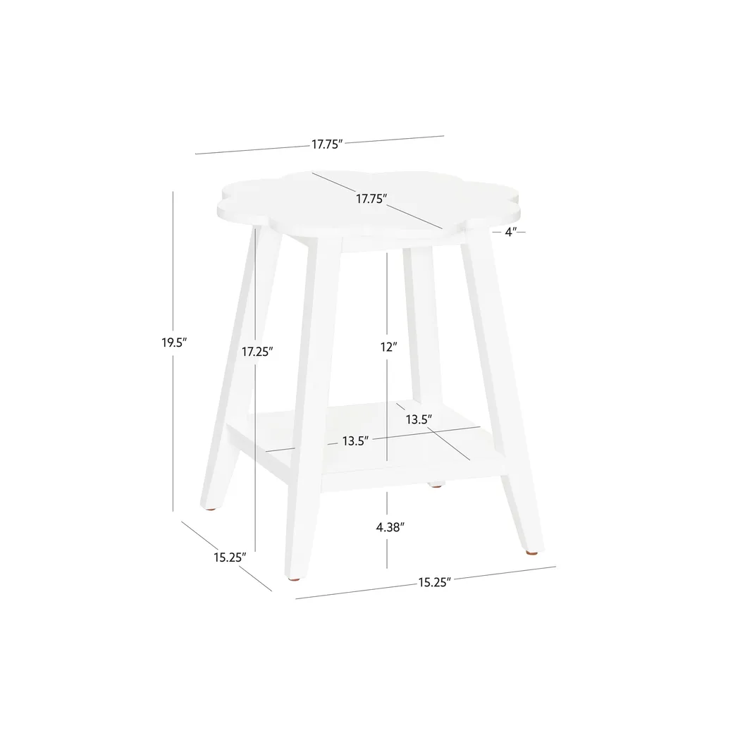 Daisy May White Accent Table - Thumbnail - Image 7