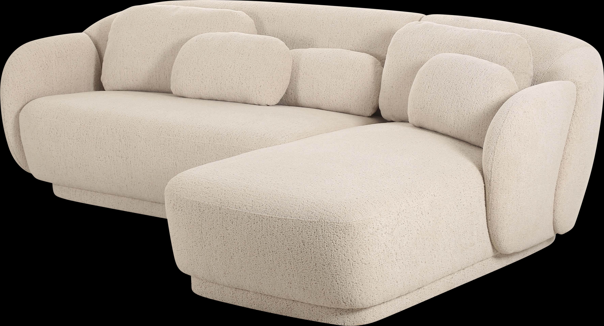 Daisylea Cream 2 Pc Right Arm Chaise Sectional - Thumbnail - Image 4