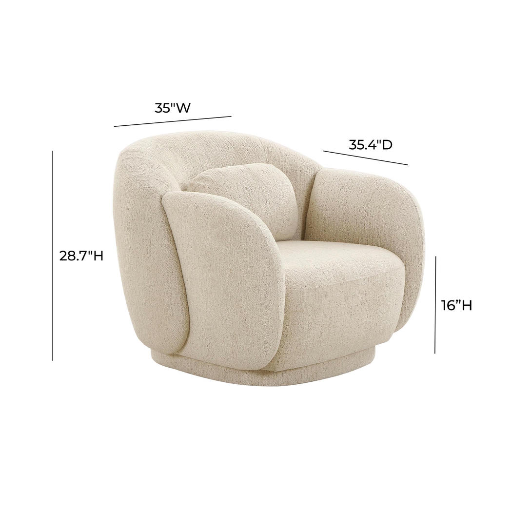 Daisylea Cream Accent Chair - Thumbnail - Image 6