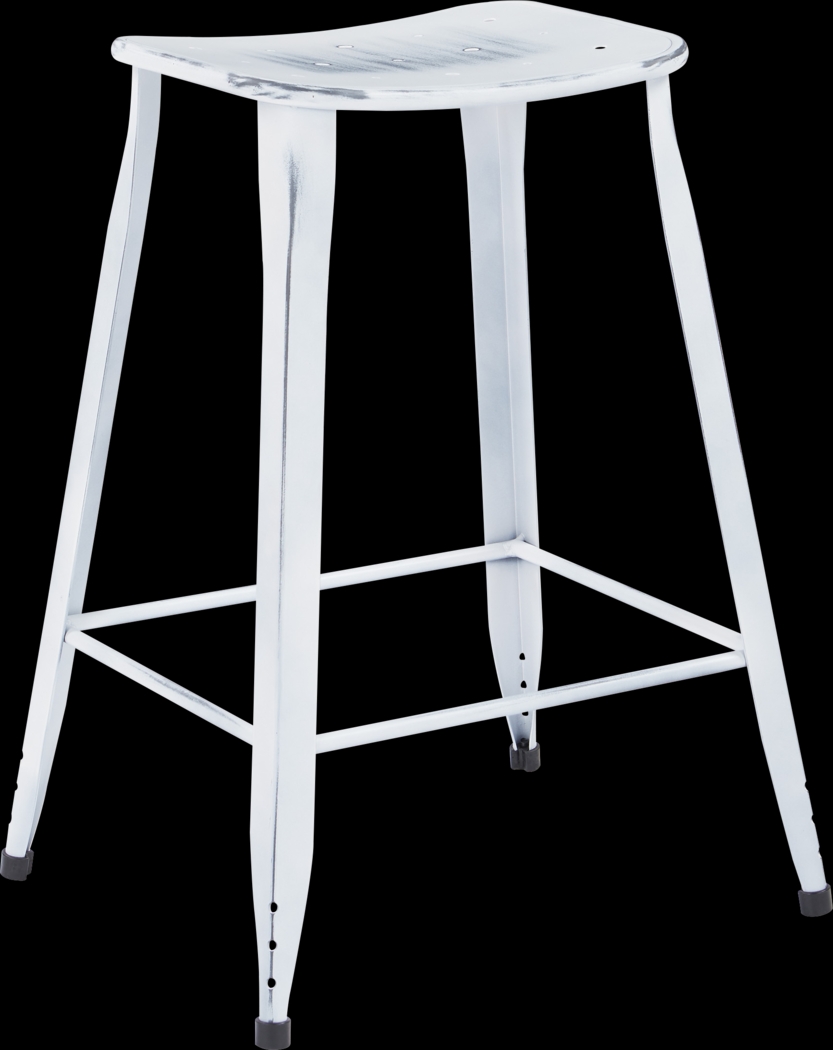 Dakin White Counter Height Stool (Set of 2) - Thumbnail - Image 1