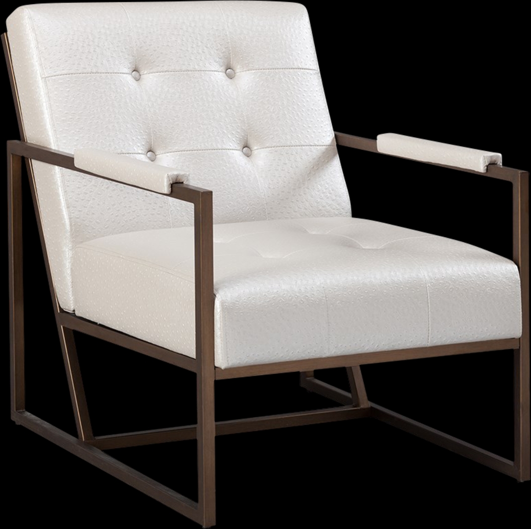 Dalark White Accent Chair - Thumbnail - Image 1