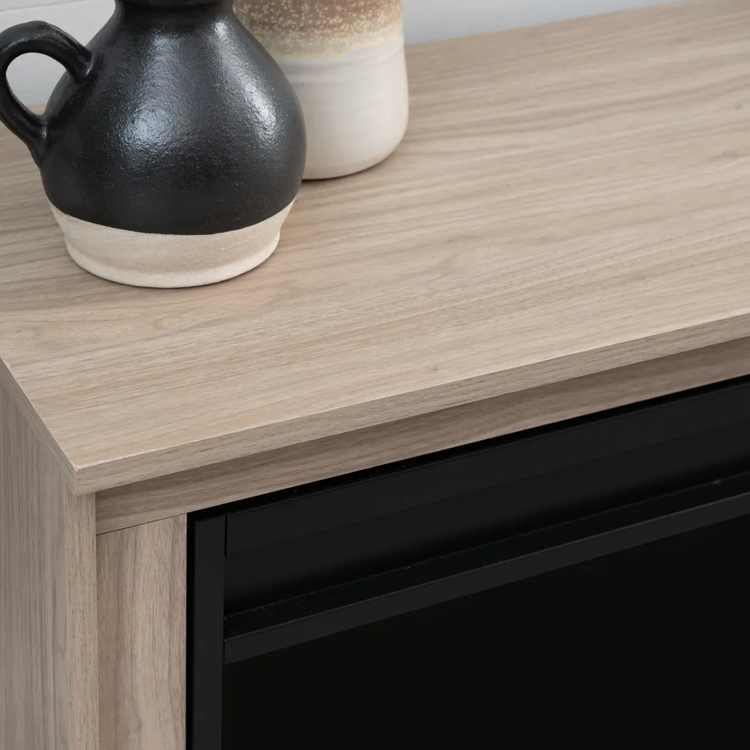 Dalder Light Brown 47 in. Console with Electric Fireplace - Thumbnail - Image 11