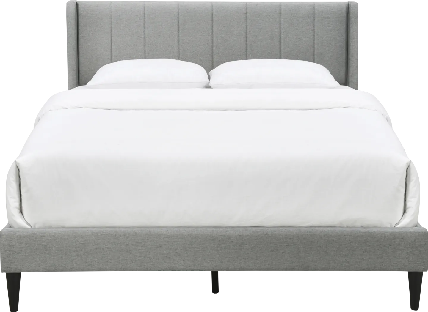 Dalecarla Gray King Platform Bed - Thumbnail - Image 2